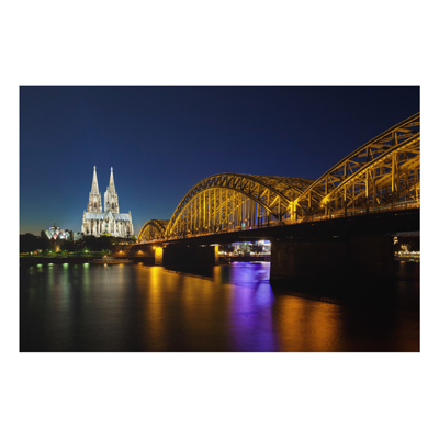 Aluminium Print - Wandbild Köln bei Nacht - Quer 2:3