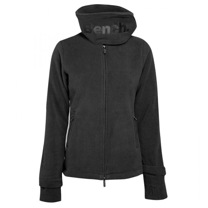 Bench Sweatjacke Funnel Neck Fleece Blac
