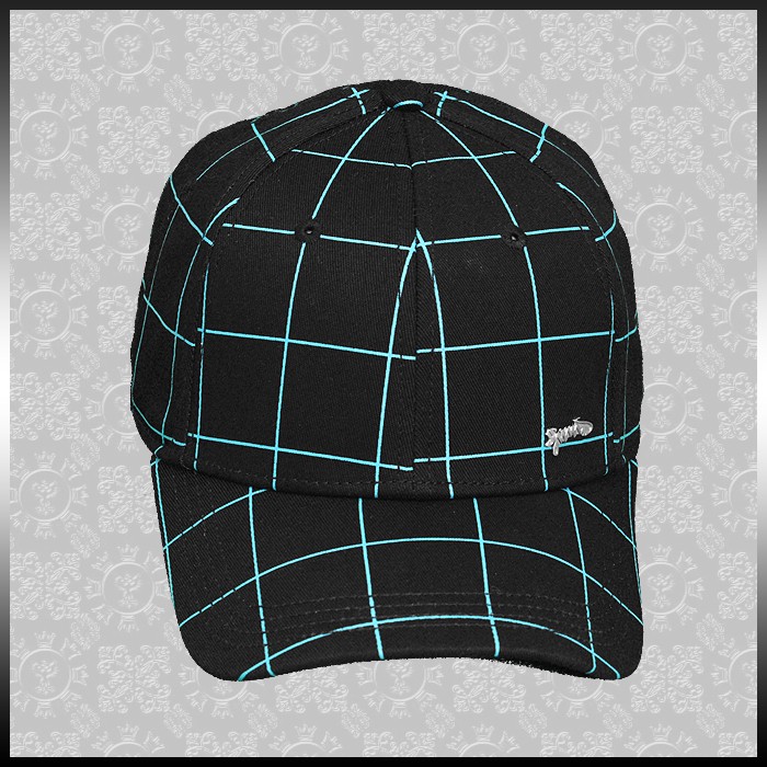Djinns Cap Flex Cap D-Squares Black/Aqua