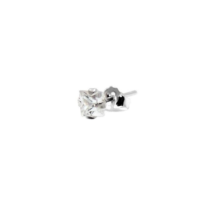 Earring Stecker Eckig normal 4mm