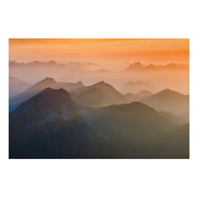 Forex Fine Art Print - Wandbild Blick von der Zugspitze - Quer 2:3
