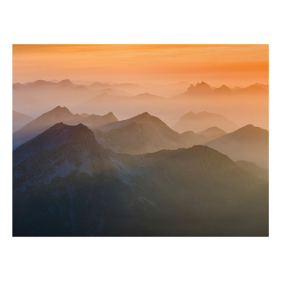 Forex Fine Art Print - Wandbild Blick von der Zugspitze - Quer 3:4