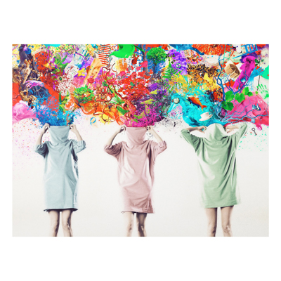 Forex Fine Art Print - Wandbild Brain Explosions - Quer 3:4