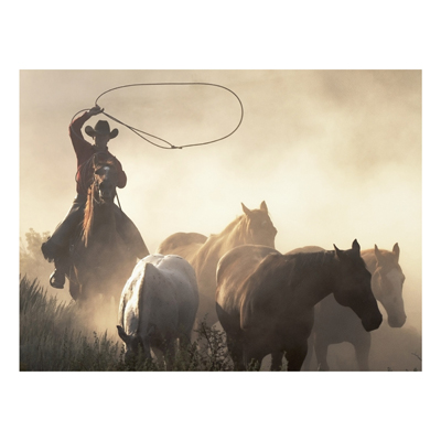 Forex Fine Art Print - Wandbild Cowboys - Quer 3:4