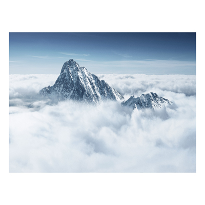 Forex Fine Art Print - Wandbild Die Alpen über den Wolken - Quer 3:4