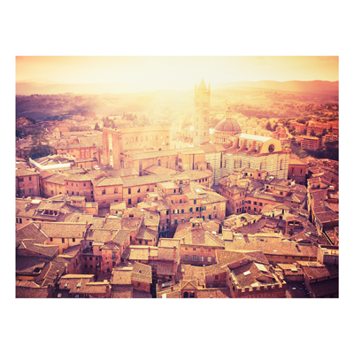 Forex Fine Art Print - Wandbild Fiery Siena - Quer 3:4