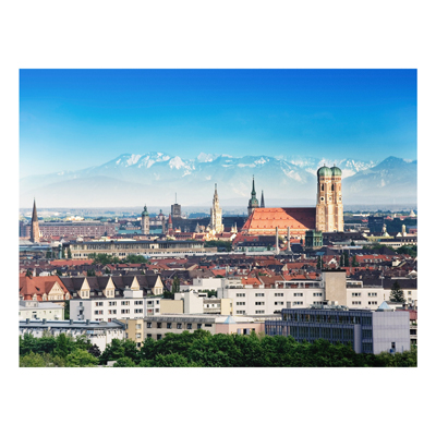 Forex Fine Art Print - Wandbild München - Quer 3:4