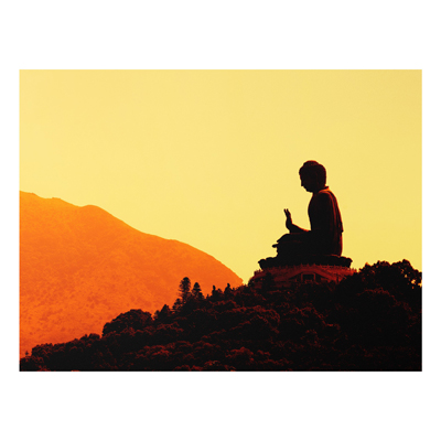 Forex Fine Art Print - Wandbild Resting Buddha - Quer 3:4