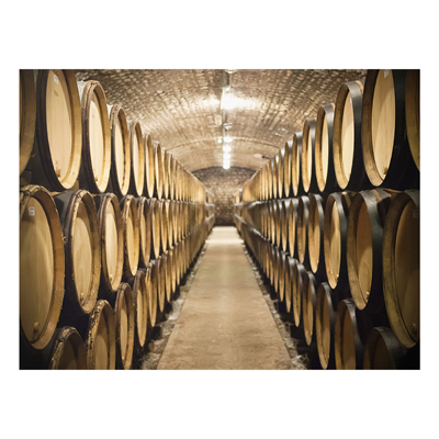 Forex Fine Art Print - Wandbild Weinkeller - Quer 3:4