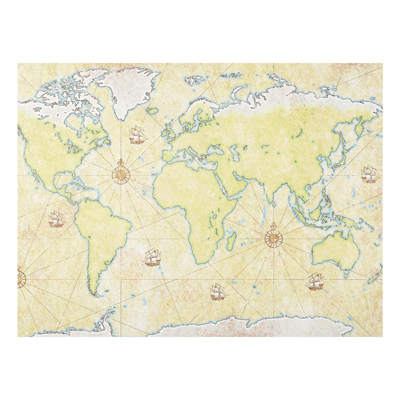 Forex Fine Art Print - Wandbild World Map - Quer 3:4