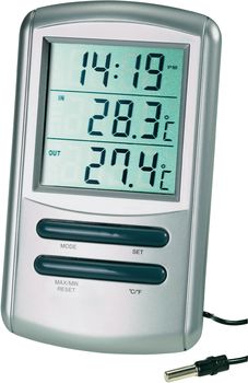 JUMBO-THERMOMETER MIT UHR