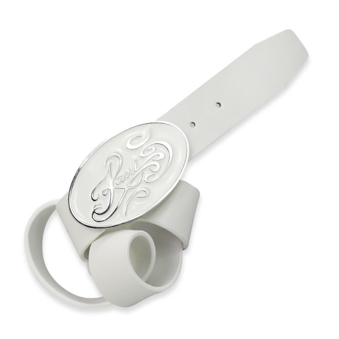 Karl Kani Ladies Belt Leather Buckle Whi