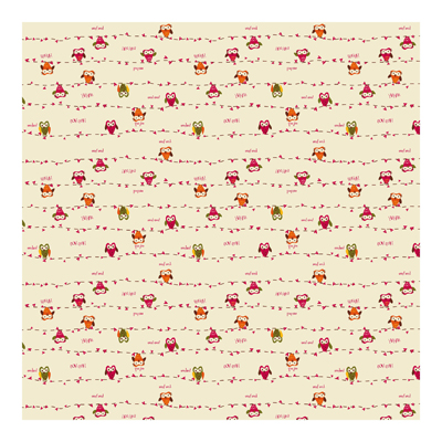 Kindertapeten - Vliestapeten - Owl Howl - Fototapete Quadrat