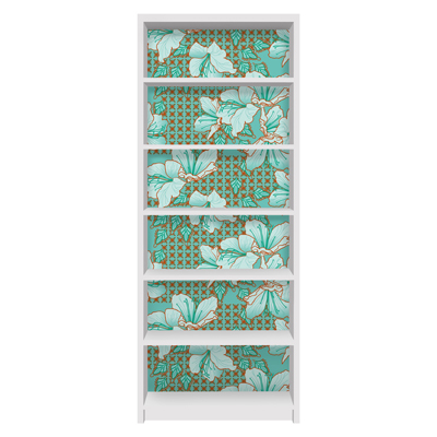 Möbelfolie für IKEA Billy Regal - Klebefolie Orientalisches Blumenmuster
