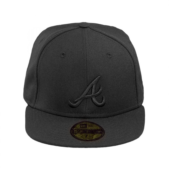 New Era Cap Atlanta Braves Black on Blac