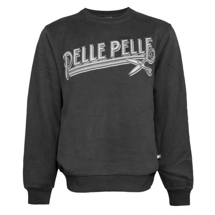 Pelle Pelle Sweatshirt Scissor Crew. Blk