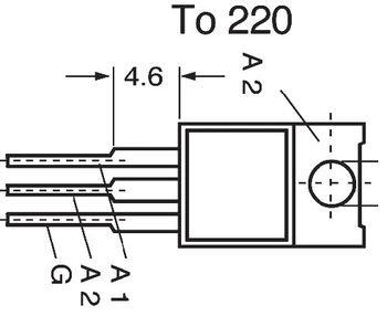 TRIAC TIC206D=T410-400T=BT136-600D
