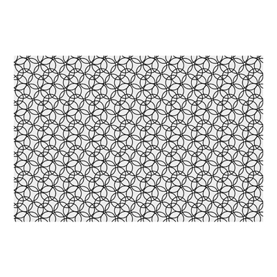 Vliestapete - Schwarze Kreise Muster - Mustertapete Breit