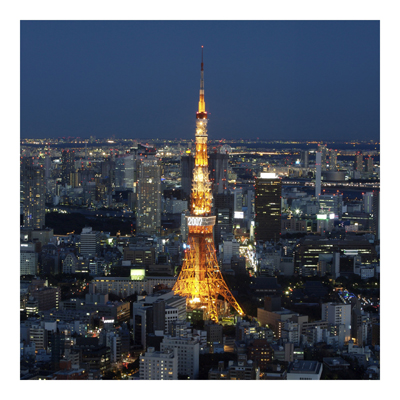Vliestapete - Tokyo Tower - Fototapete Quadrat