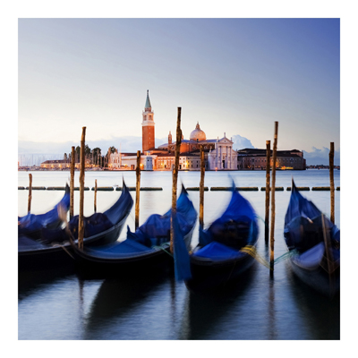 Vliestapete - Venice Gondolas - Fototapete Quadrat
