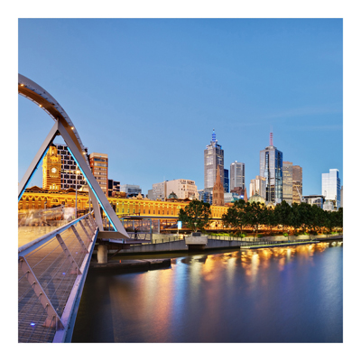 Vliestapete - View Across The Yarra River - Fototapete Quadrat